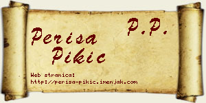 Periša Pikić vizit kartica